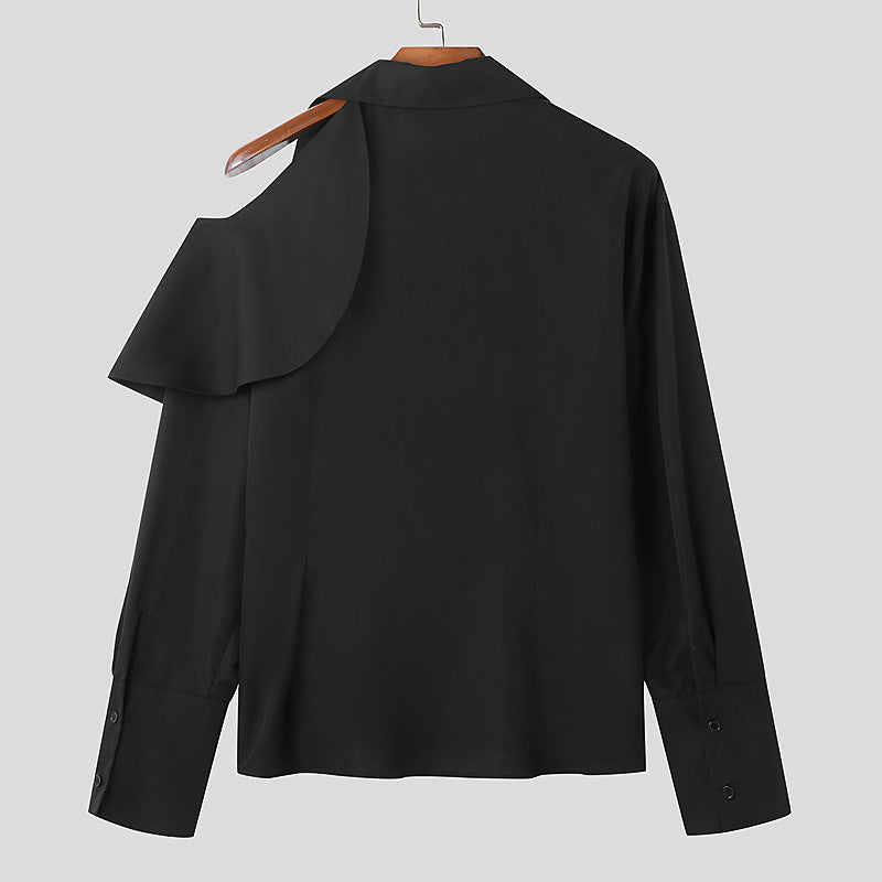 Women's fashion blouse with asymmetric collar and high-quality finishing Lune London
