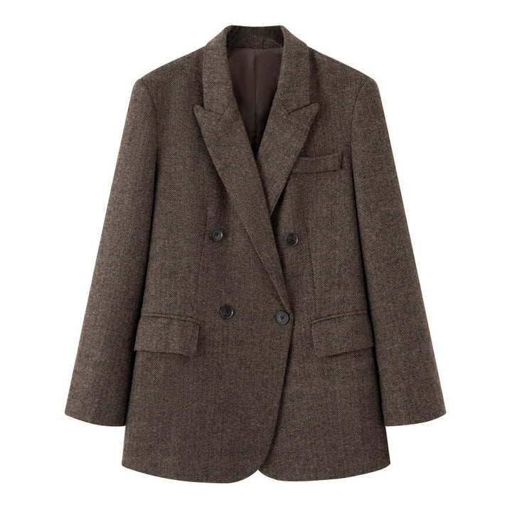 Veste blazer pour femme à double finition dans un motif écossais classique Chic & Stil