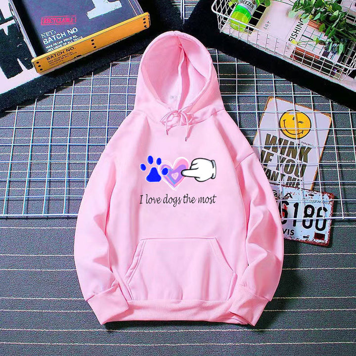 Women Hoodie with Loving Dog Design Chic & Stil