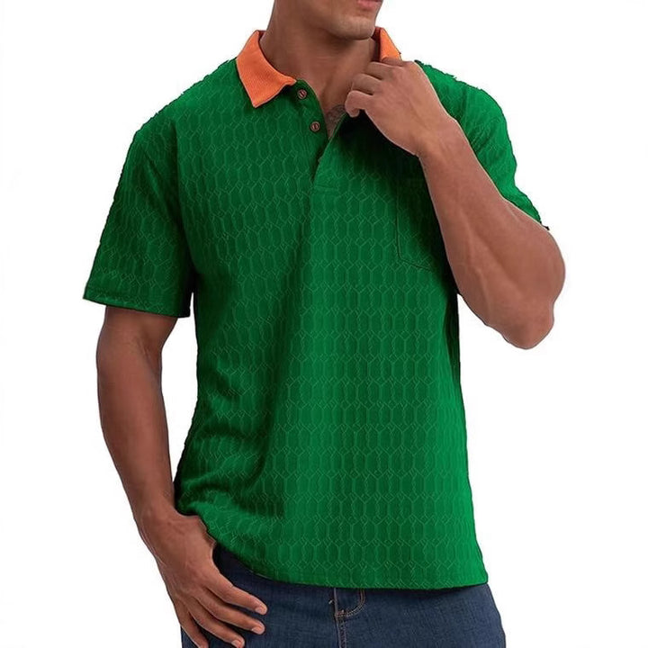 Structured leisure polo for men with contrast collar Lune London