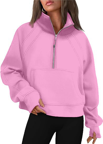 Ladies stylish half-zip sweatshirt Chic und Stil