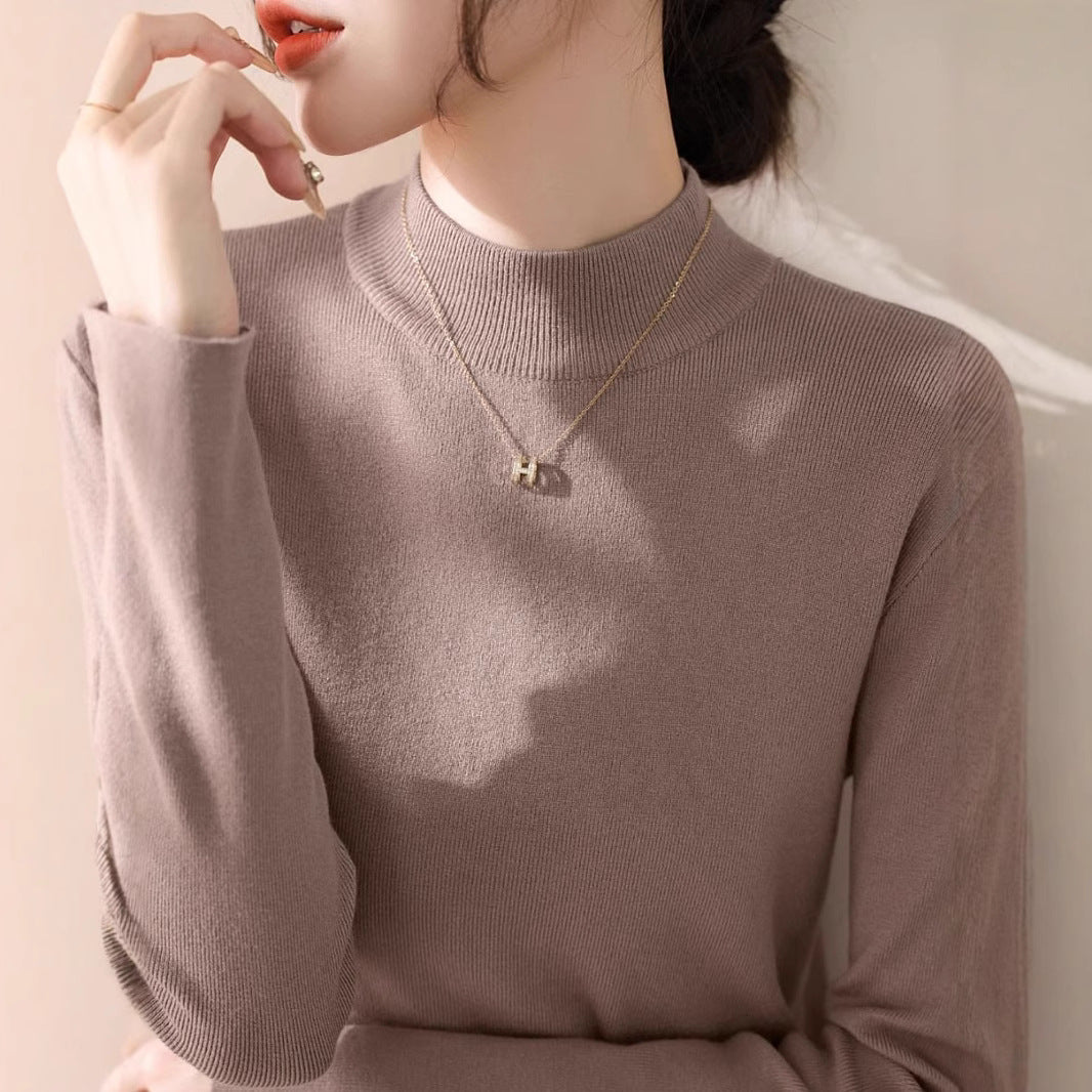 Pull élégant à col roulé pour femmes en mélange de coton de haute qualité Chic & Stil