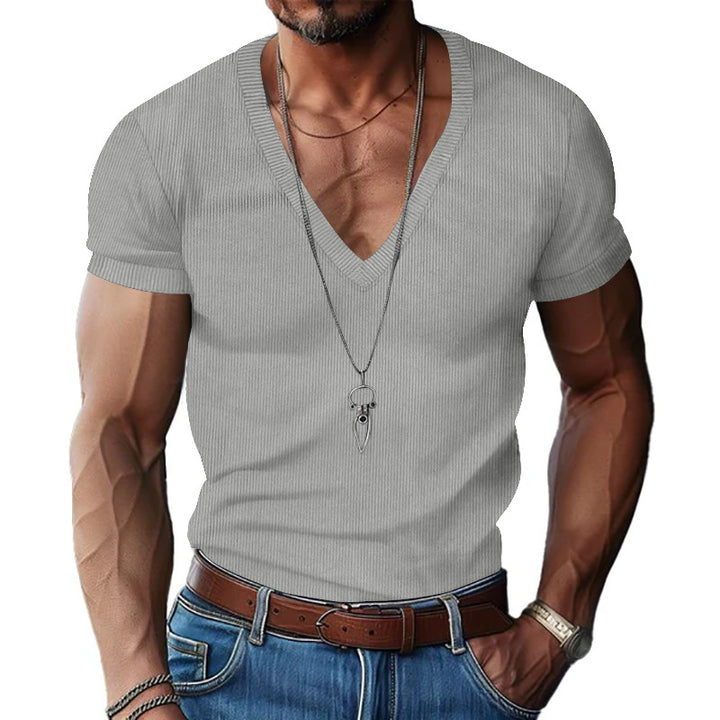 Men's short sleeve V-neck T-shirt Lune London