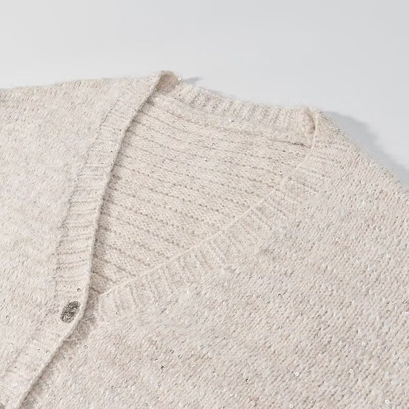 Cardigan Femme Confortable avec Col V et Fermeture Boutonnée Chic & Stil
