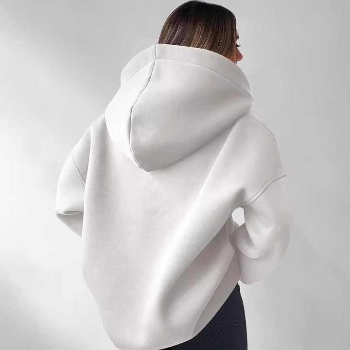 Oversized hoodie for women with half-zip Lune London