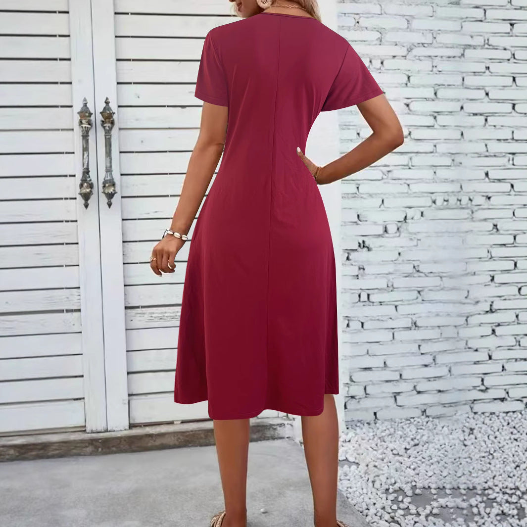 Women’s jumpsuit with a fitted wrap design and an elegant V neckline Lune London
