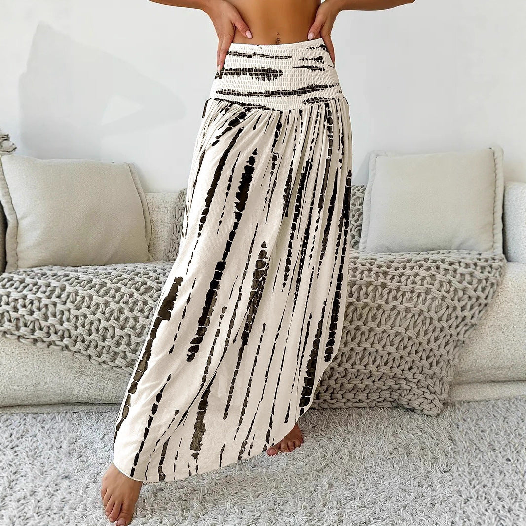 Ladies Long and Airy Skirt with an Innovative Striped Pattern Lune London