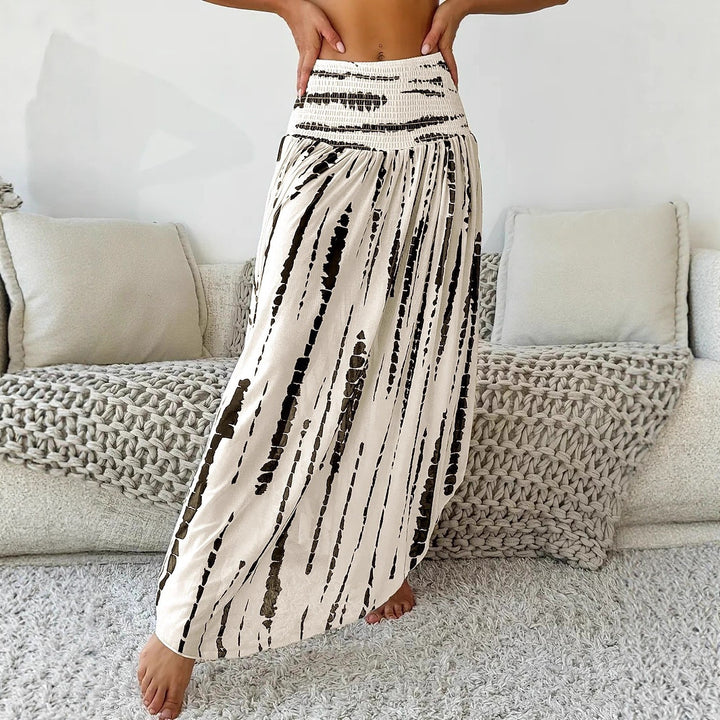 Ladies Long and Airy Skirt with an Innovative Striped Pattern Lune London