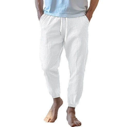 Casual pants for men with individually adjustable waist and ventilation inserts on the sides Lune London