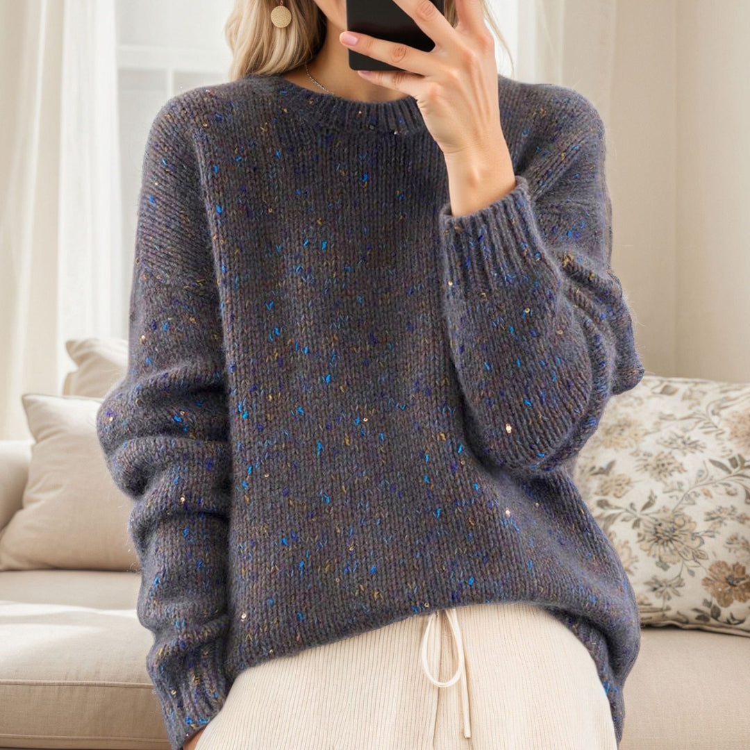 Cozy knit sweater for women with sparkling accents and a relaxed fit Lune London