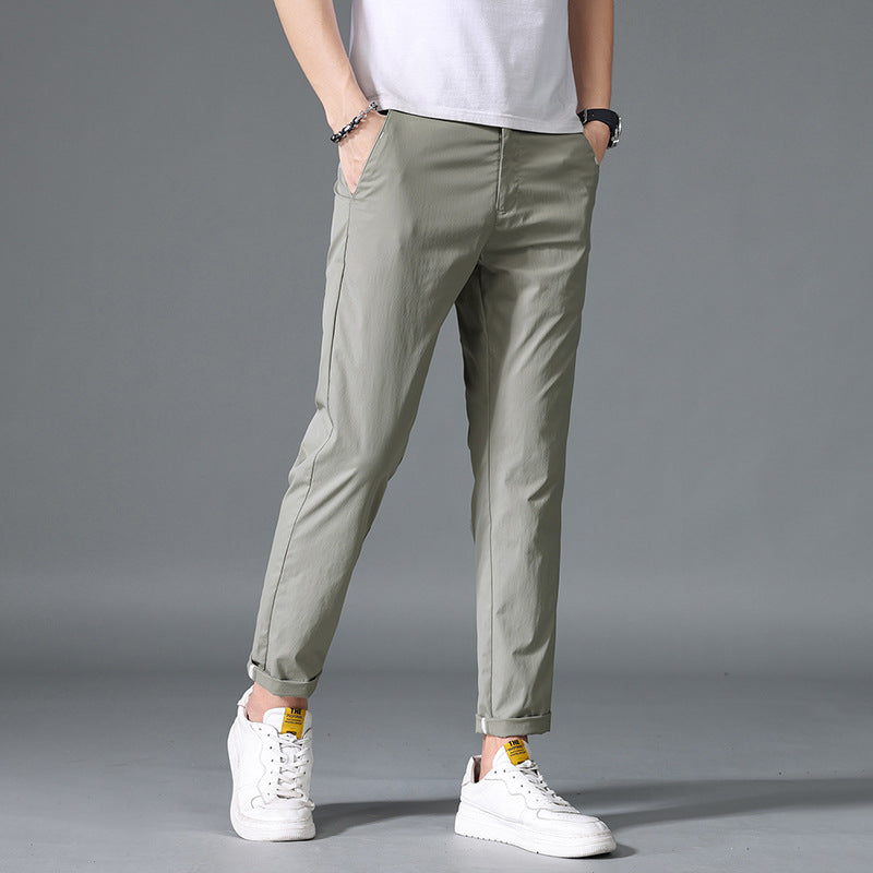Pantalon chino tendance pour hommes avec taille élastique et poches pratiques Lune London