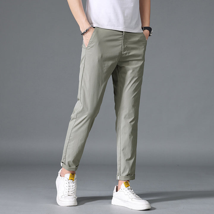Pantalon chino tendance pour hommes avec taille élastique et poches pratiques Lune London