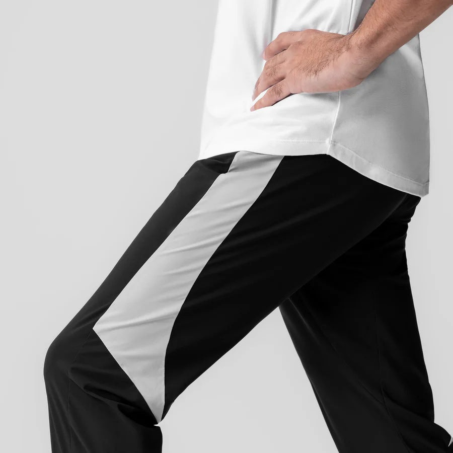 Men's athletic training pants with chic side contrast panels