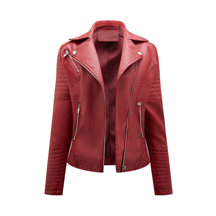 Women's biker jacket with trendy quilted details and an asymmetrical zipper Lune London