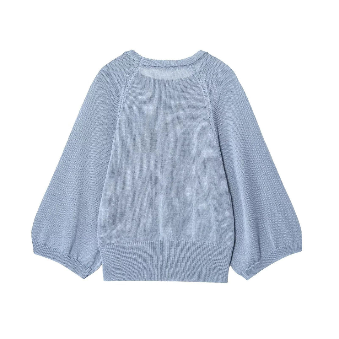 Pull femme décontracté avec manches larges et taille élastique Lune London