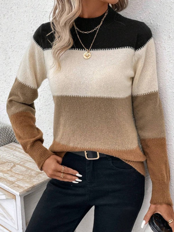 Women’s knitted sweater with modern color combinations Lune London