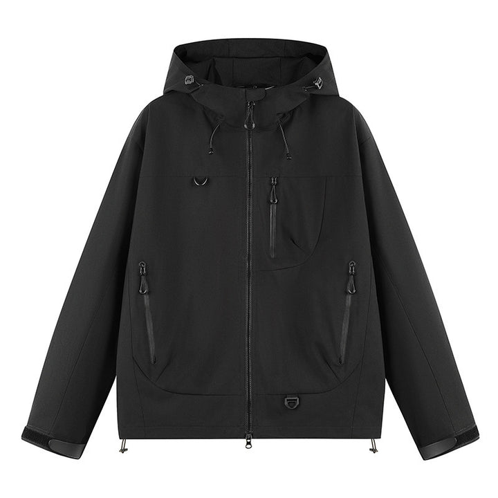 Ladies water-repellent outdoor jacket with adjustable hood Lune London