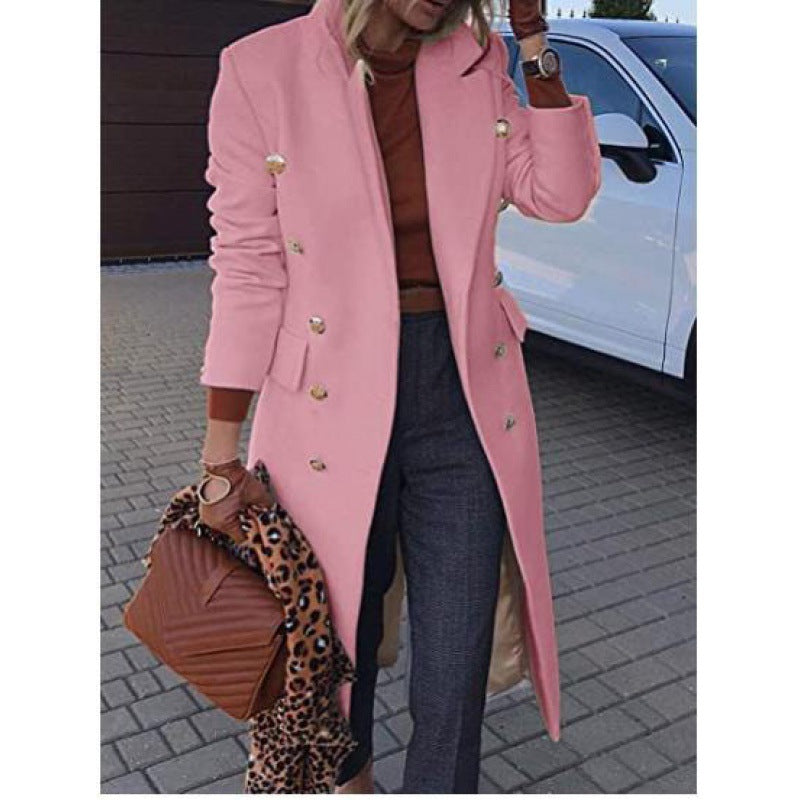 Manteau élégant à manches longues pour femmes avec double fermeture à bascule Chic & Stil