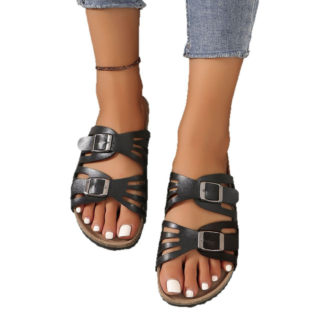 Ladies Comfortable Sandals with Adjustable Straps and Ergonomic Sole Lune London