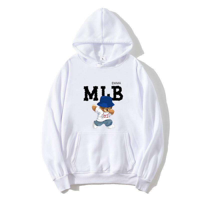 Ladies hoodie with creative animal and lettering design Chic & Stil