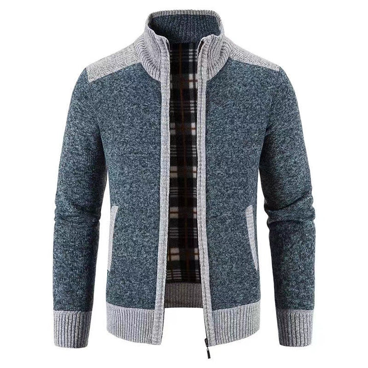 Men's knit jacket with modern zipper Lune London