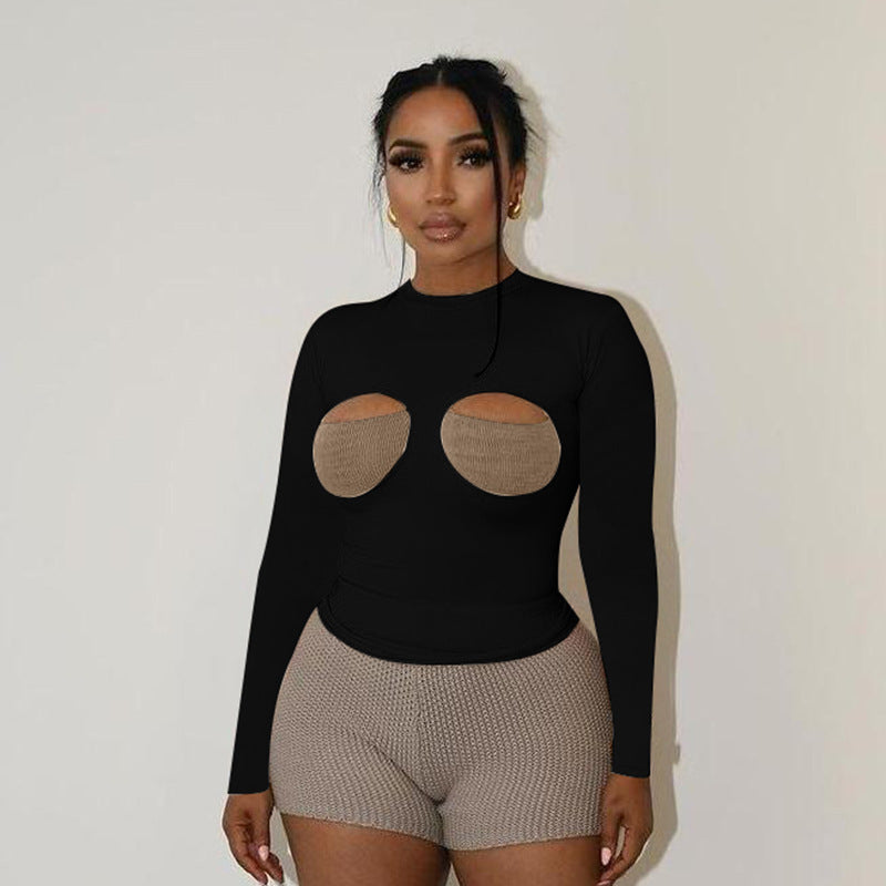 Ladies Cut-Out Long Sleeve Body Lune London