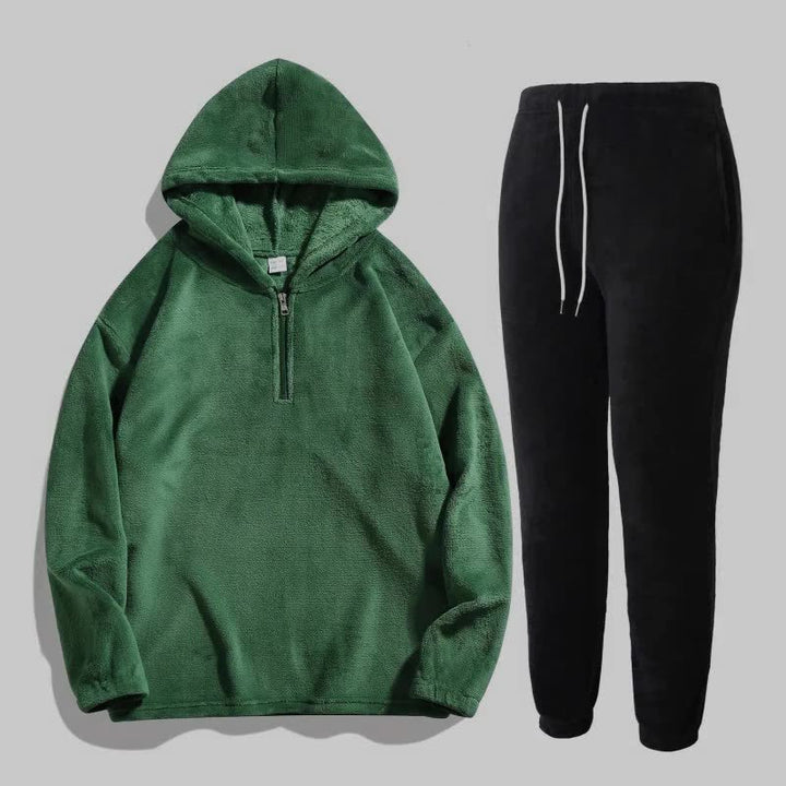 Soft fleece hooded sweatshirt and jogging pants set for women Lune London