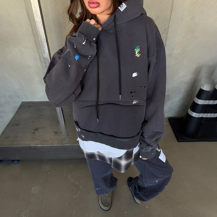 Lady Oversized Hoodie with Special Design Elements Lune London