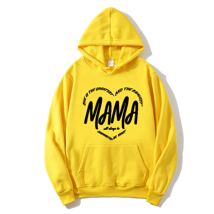 Women's hoodie with creative mama slogan Chic & Style