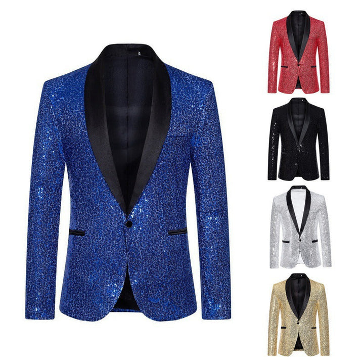 Men's Glamorous Sequin Blazer with Modern Cut Lune London