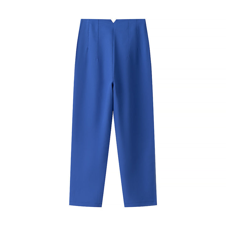 Elegant high-waisted pants for women with fine pleats and practical pockets Lune London