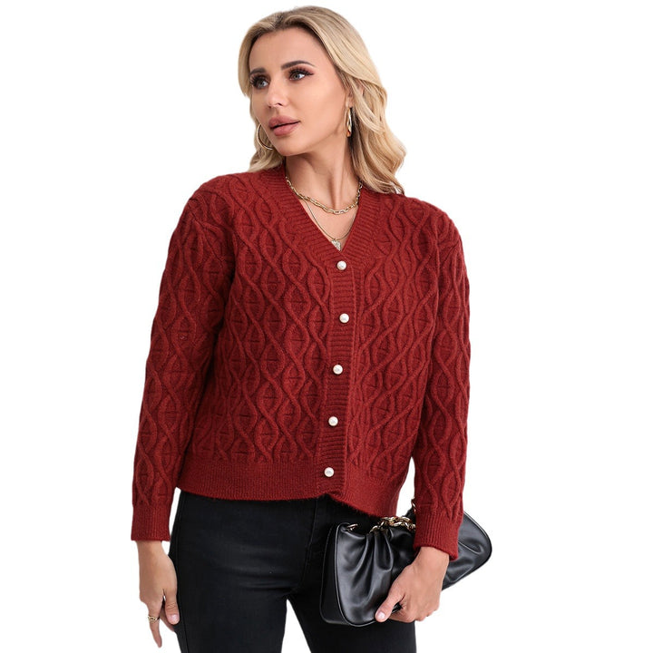 Cardigan pour femmes avec une élégante structure en alvéoles Chic & Stil