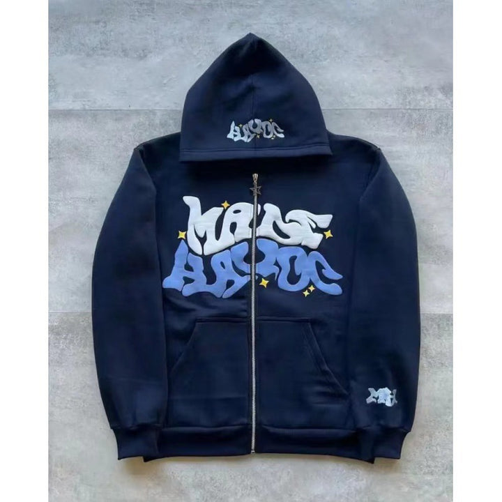 Veste à capuche pour femmes avec lettrage graphique et coupe décontractée Chic & Stil