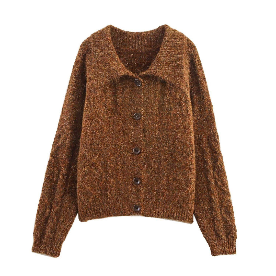 Ladies cardigan in soft fabric with large buttons Lune London