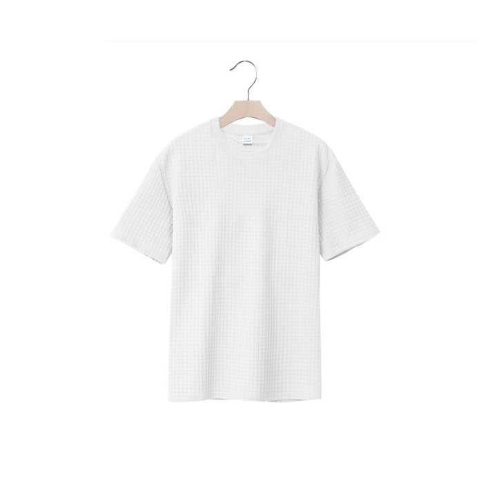Casual men's t-shirt made of breathable cotton with textured design Lune London