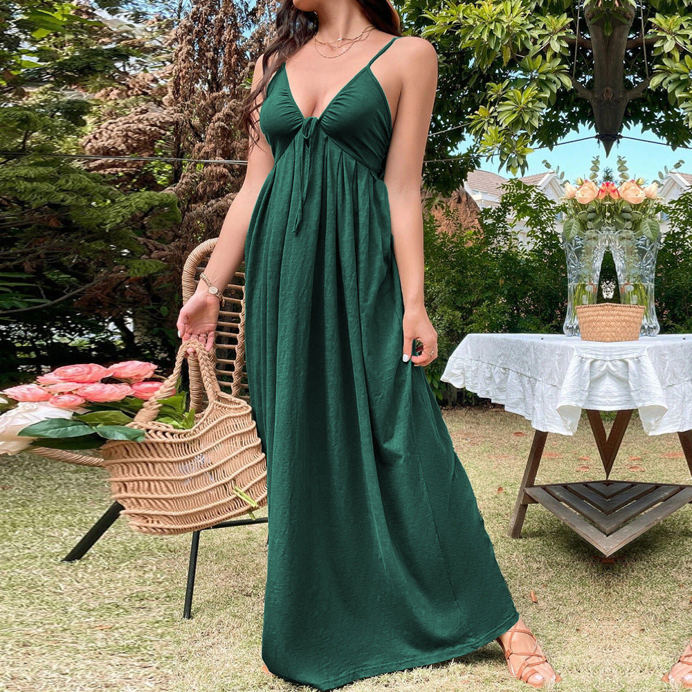 Robe maxi pour femme avec une coupe ample et des bretelles spaghetti réglables Chic & Stil