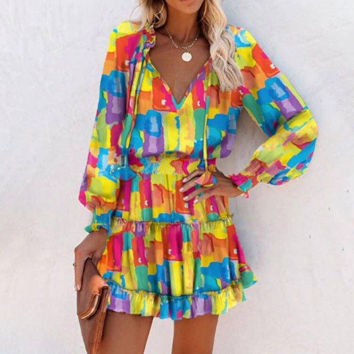 Elegant Lune London Ruffled Mini Flower Dress for Women