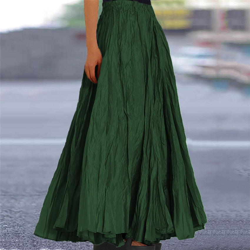 Long and flowing skirt for women with elastic waistband and modern texture Lune London