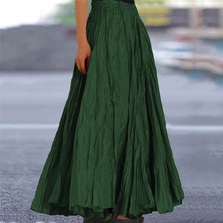 Long and flowing skirt for women with elastic waistband and modern texture Lune London