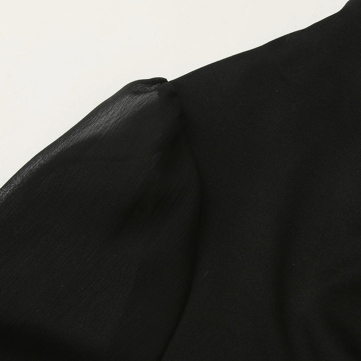 Lune London mini dress with shimmering sleeves