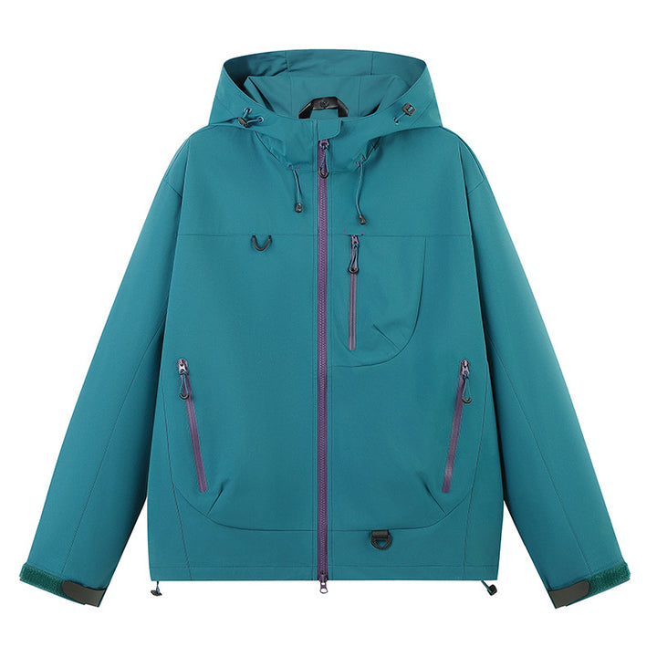 Ladies water-repellent outdoor jacket with adjustable hood Lune London