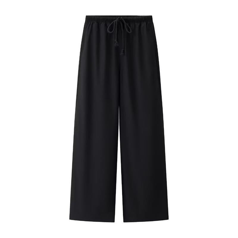 Leisure pants for women with a wide cut and comfortable elastic waistband Lune London