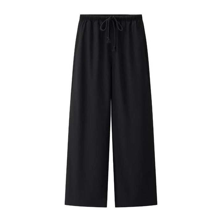 Leisure pants for women with a wide cut and comfortable elastic waistband Lune London
