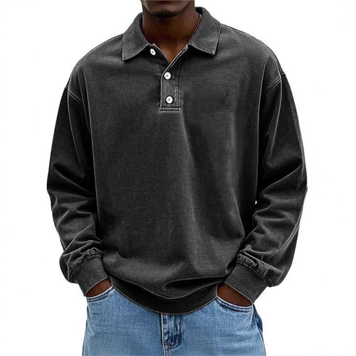 Men's polo t-shirt with button placket and relaxed fit Lune London