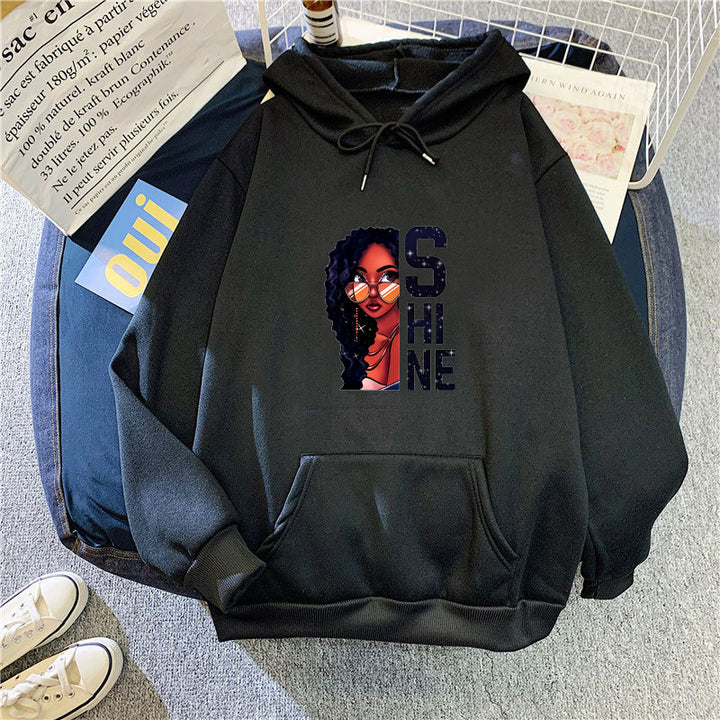 Women's hoodie with creative female design Chic & Stil