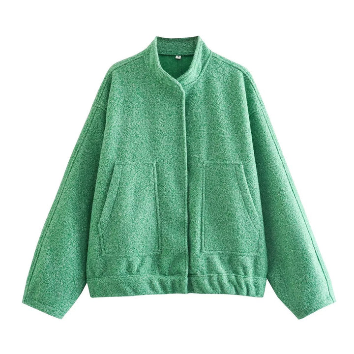 Ladies oversized fleece jacket with side pockets Lune London