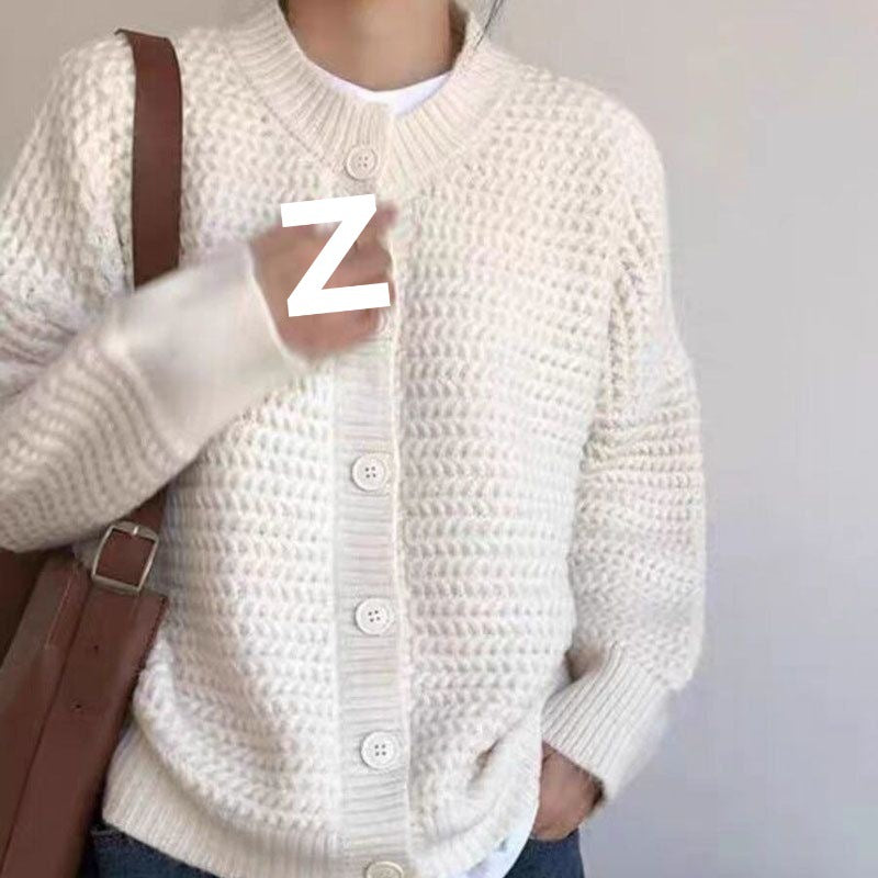 Thick knit jacket for women with button details and oversized cut Lune London