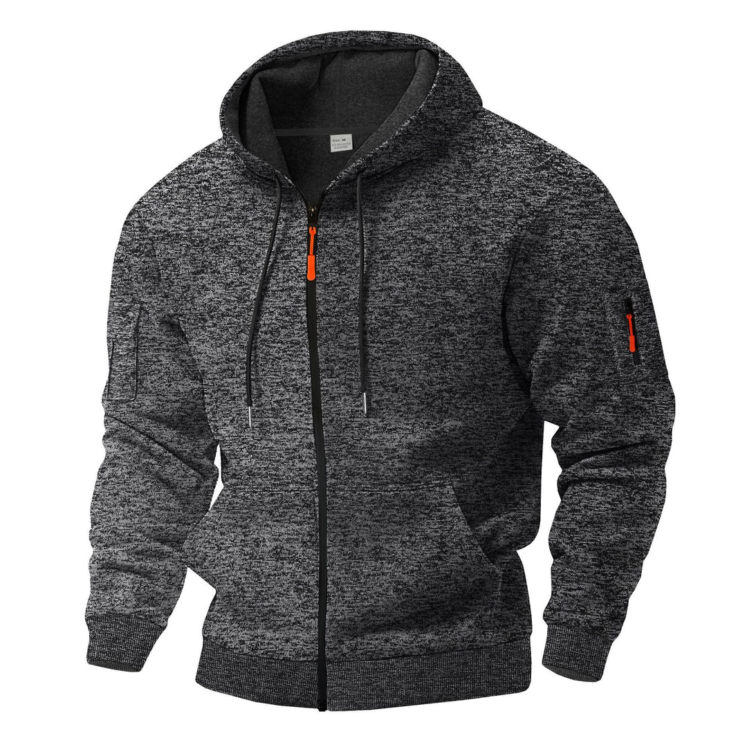 Lune London | Men's sporty hoodie with breathable structure and contrasting zipper details