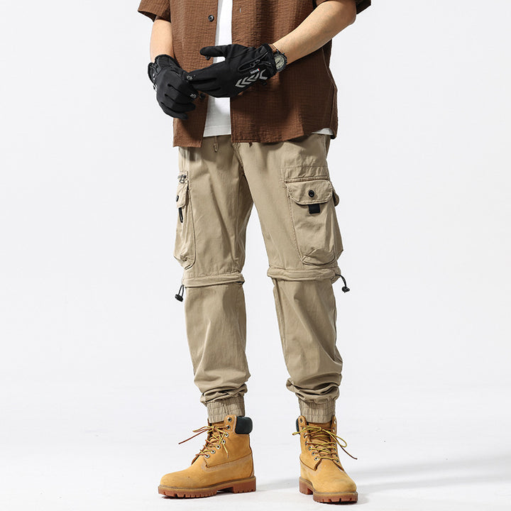 Pantalon cargo fonctionnel pour homme avec taille réglable et poches multi-usages Lune London