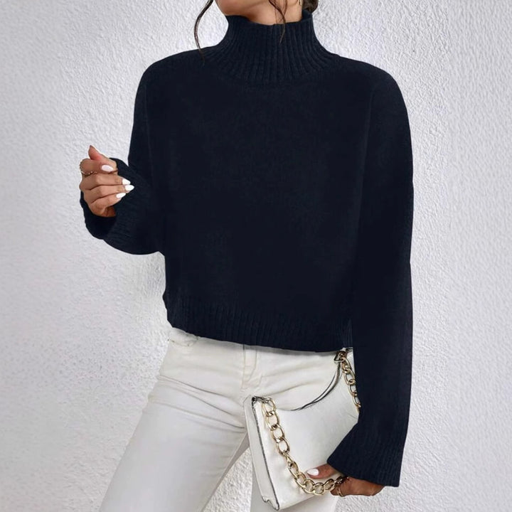Casual turtleneck sweater for women with wide cuff Lune London